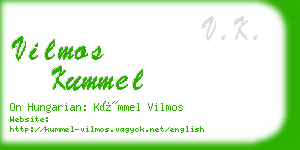 vilmos kummel business card